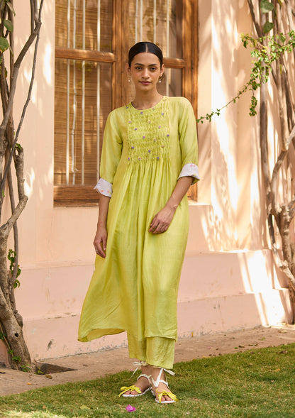 Radiant Lime Kurta Set