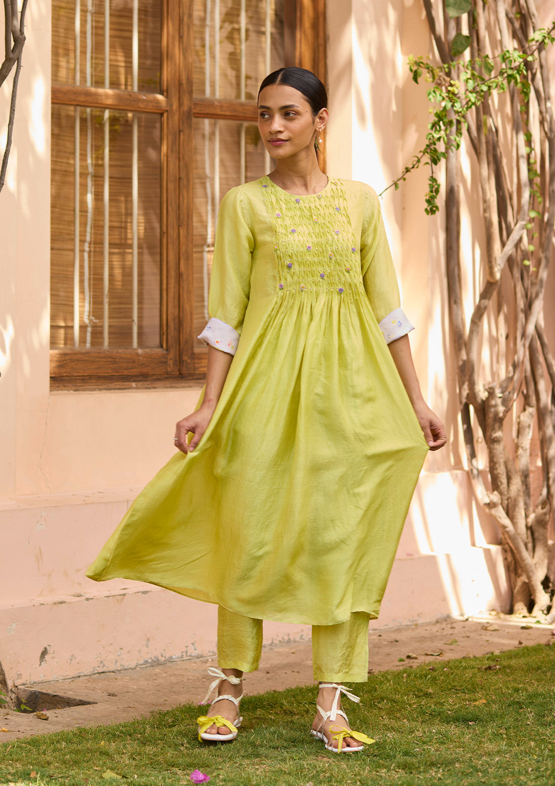 Radiant Lime Kurta Set