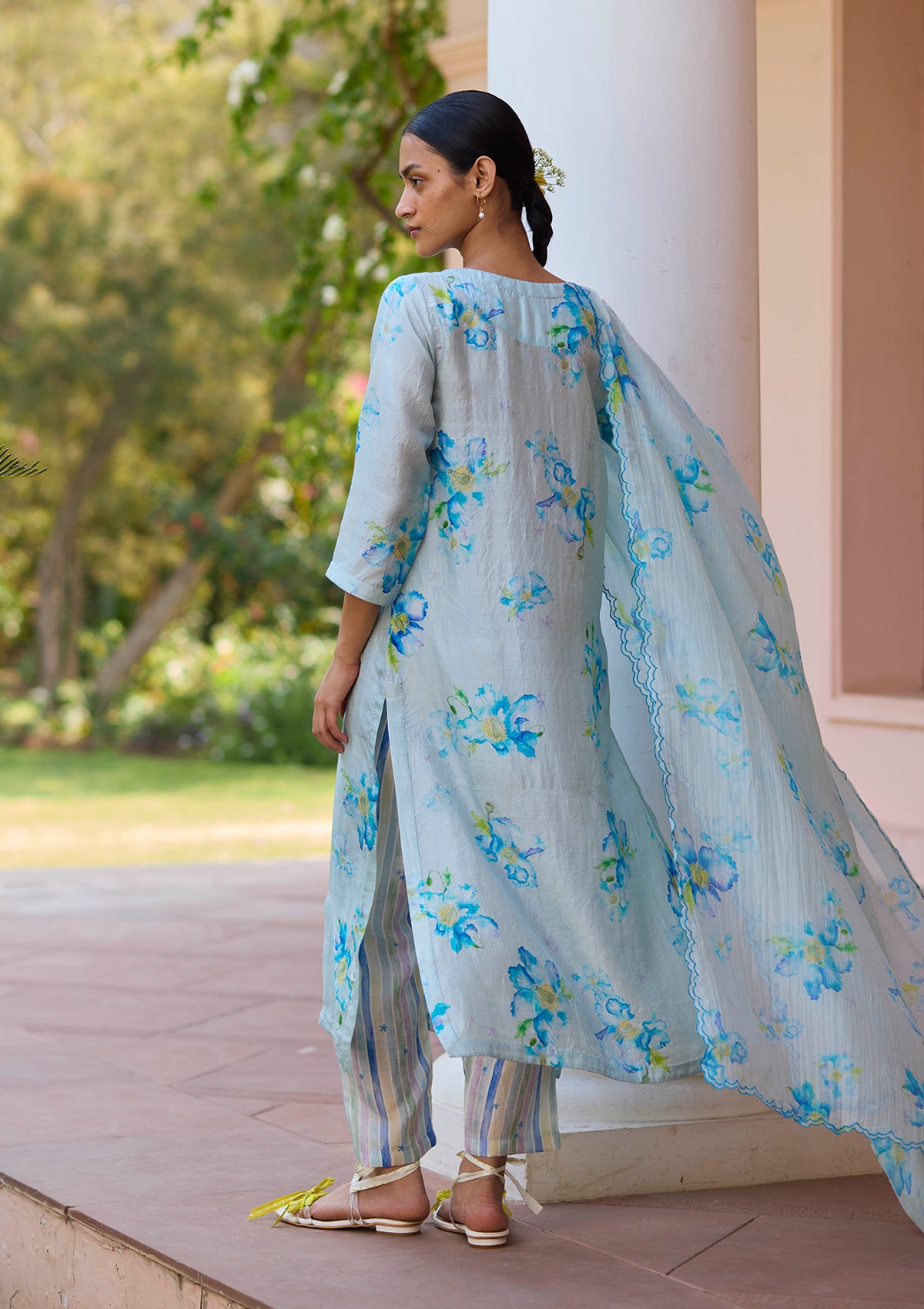 Dawn Poppy Blue Kurta Set