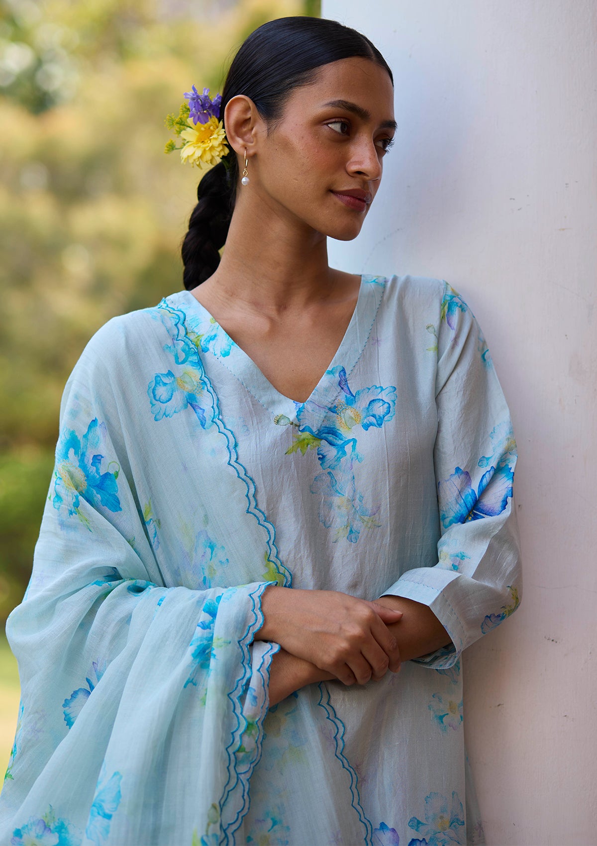 Dawn Poppy Blue Kurta Set