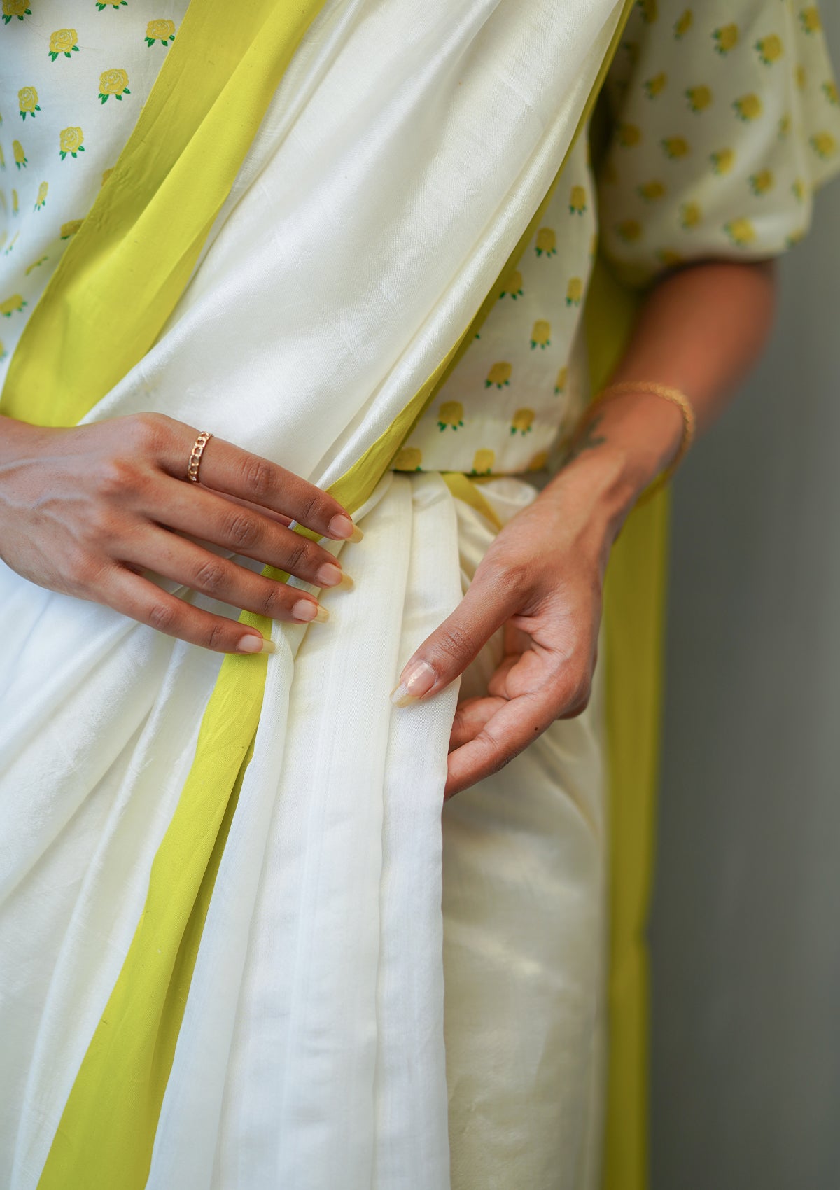 Serendipity Ivory Saree