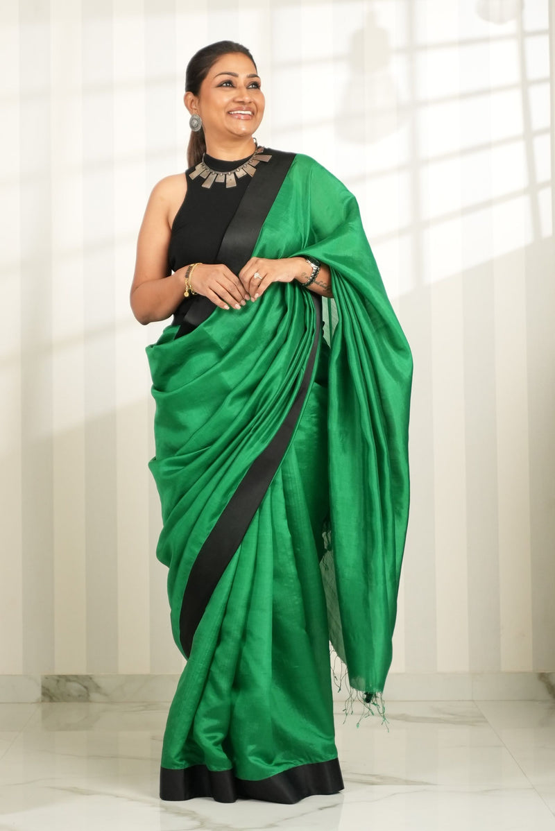 Dolly Jain in Green Love Canal Saree