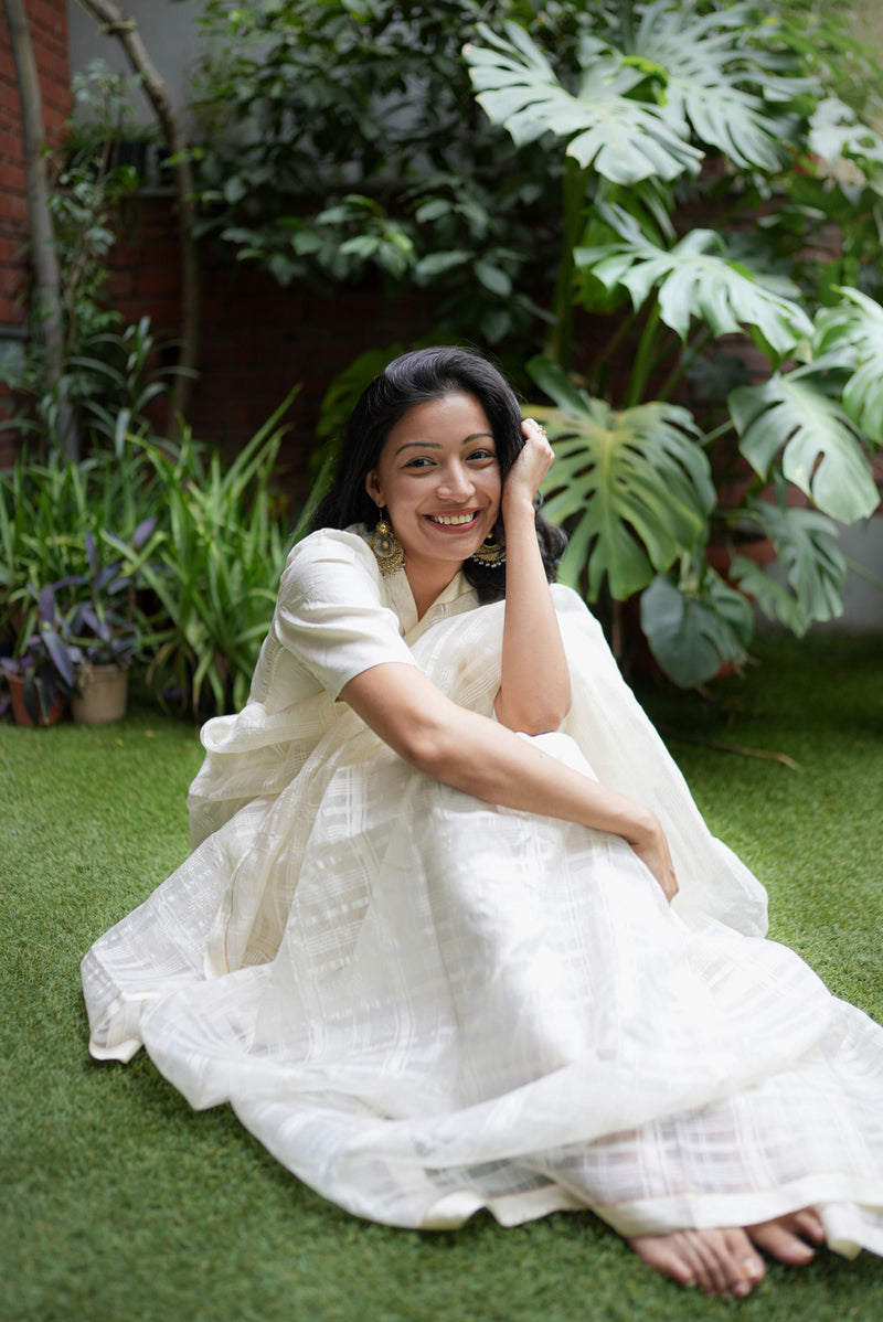Jia Singh in Serenity Ivory Saree