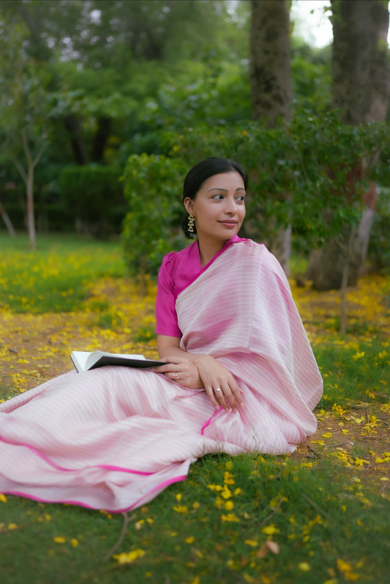Jia Singh in Pristine Pink Saree