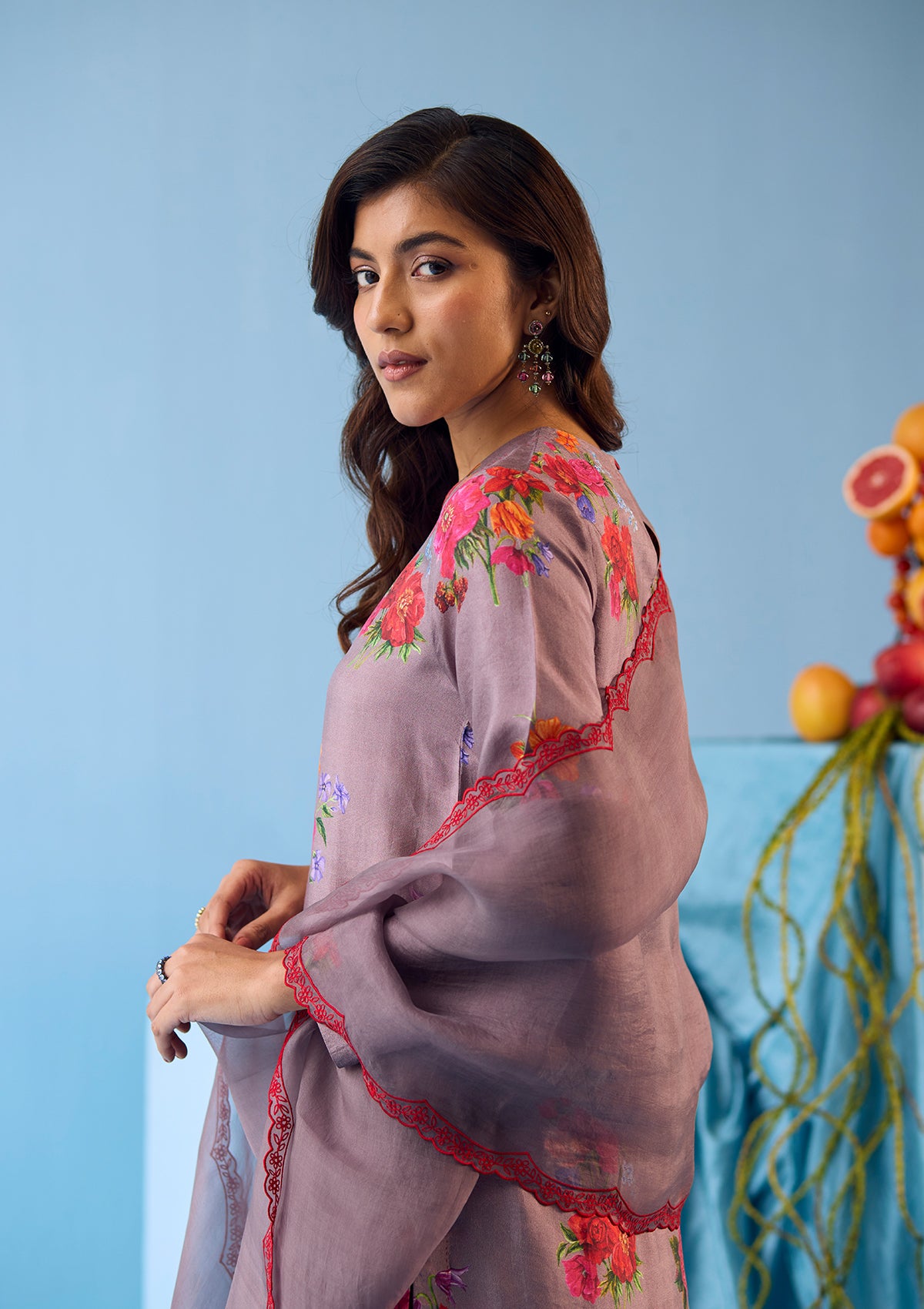 Enchanted Bloom Slate Kurta Set