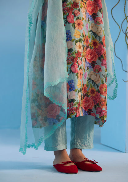 Ethereal Ice Blue Dupatta