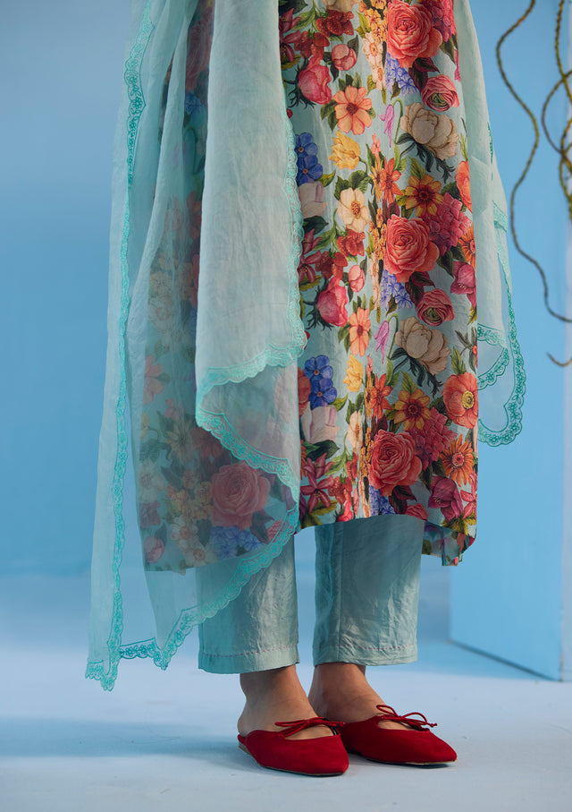 Ethereal Ice Blue Dupatta