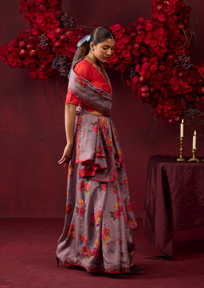 Eternal Love Slate Saree