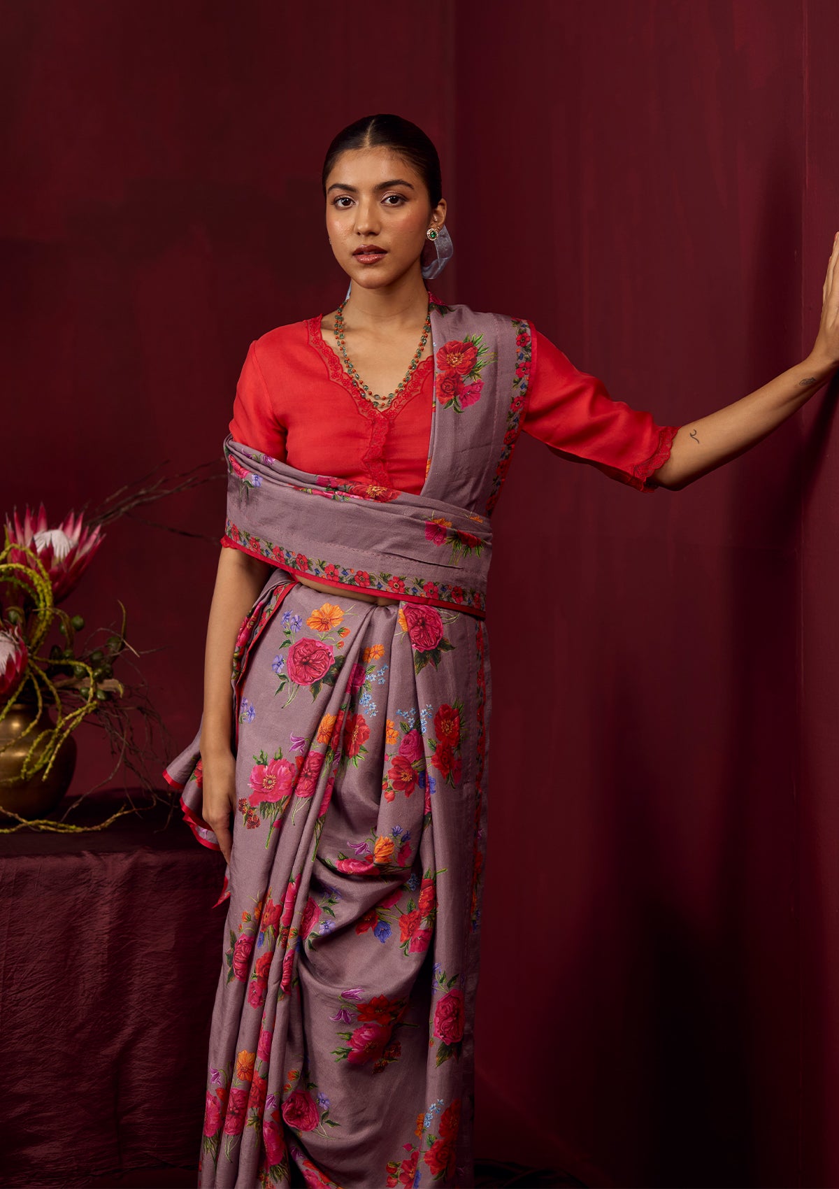 Eternal Love Slate Saree