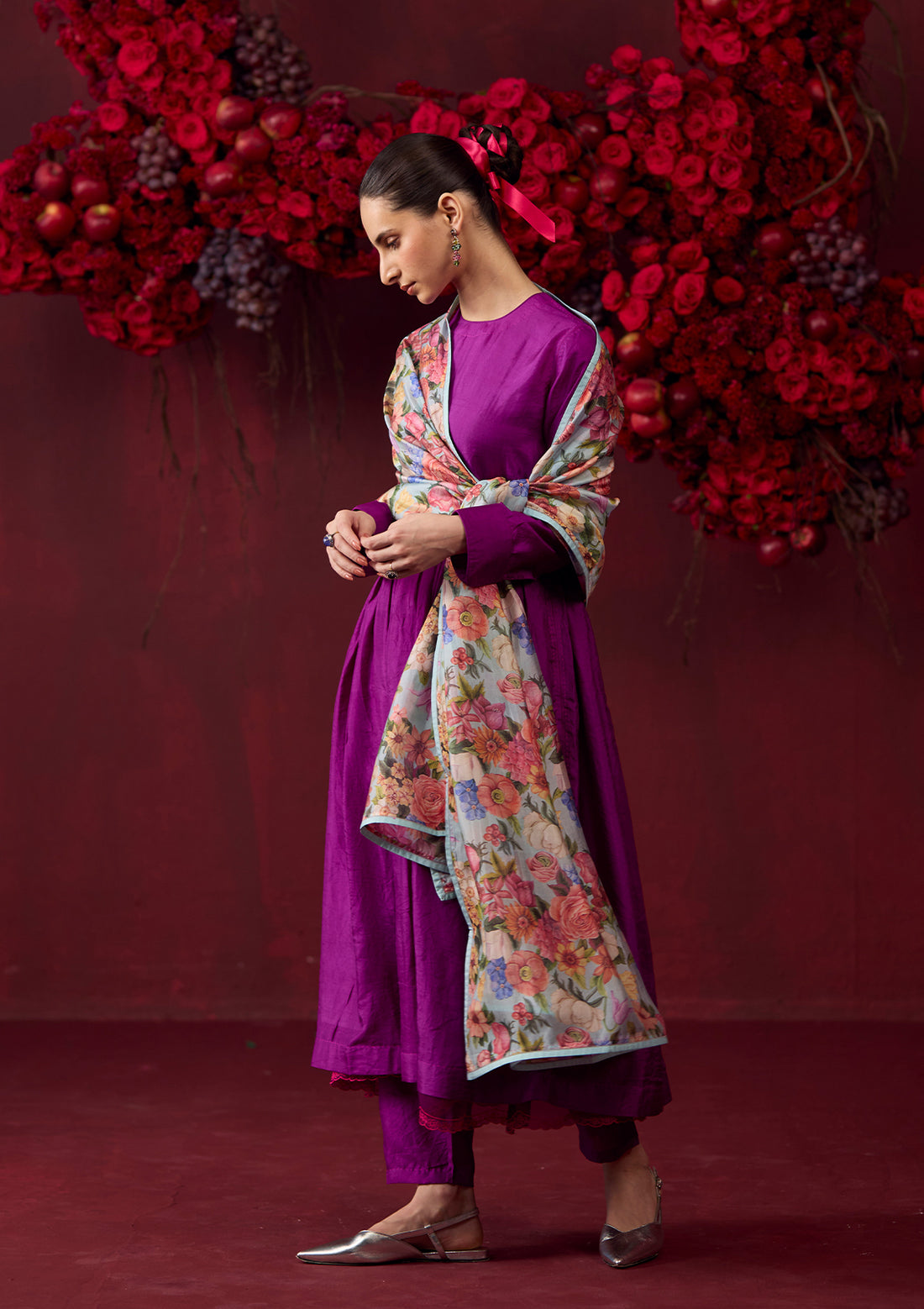 Vibrant Charm Violet Kurta Set