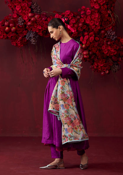 Vibrant Charm Violet Kurta Set