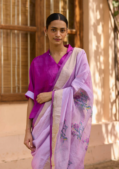 Pink Jamdani Saree