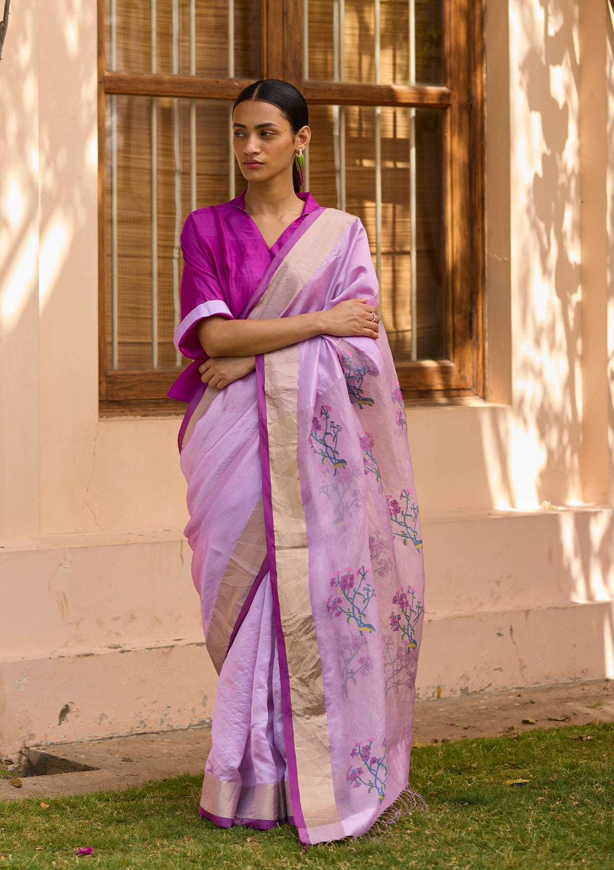 Pink Jamdani Saree
