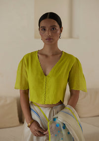 Fleeting Moments Lime Blouse