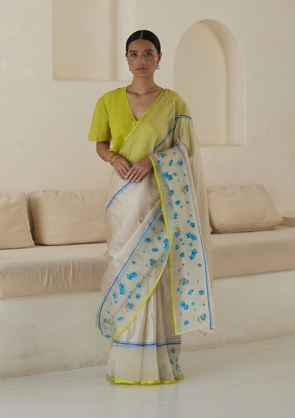 Lasting Vignettes Jamdani Saree