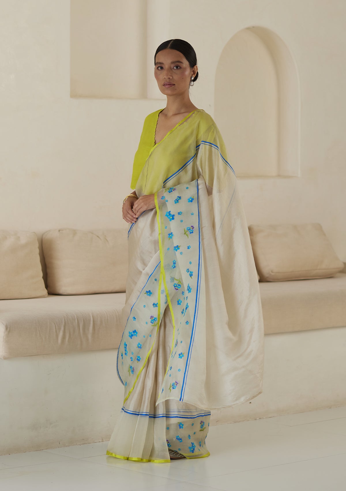 Lasting Vignettes Jamdani Saree