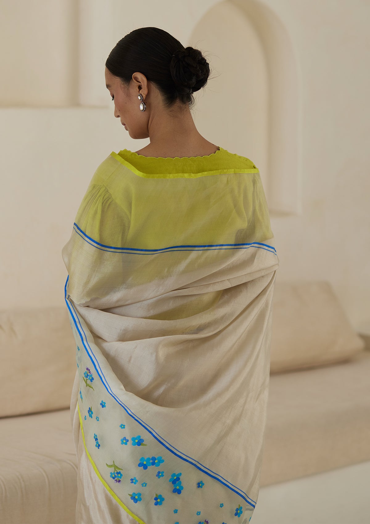 Lasting Vignettes Jamdani Saree