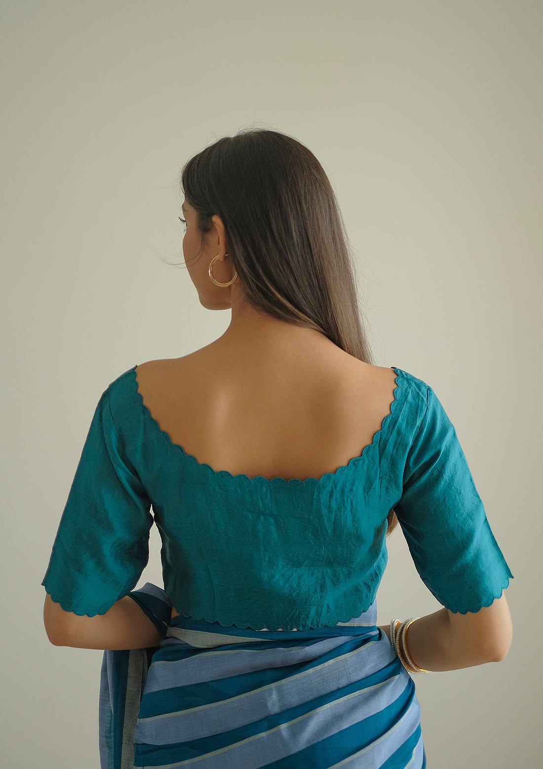 Horizon Teal Sleeved Blouse