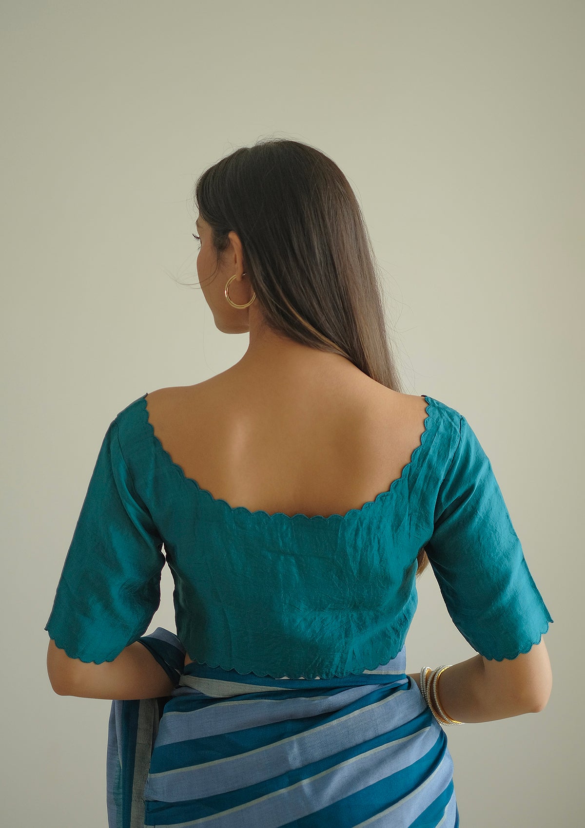 Horizon Teal Sleeved Blouse