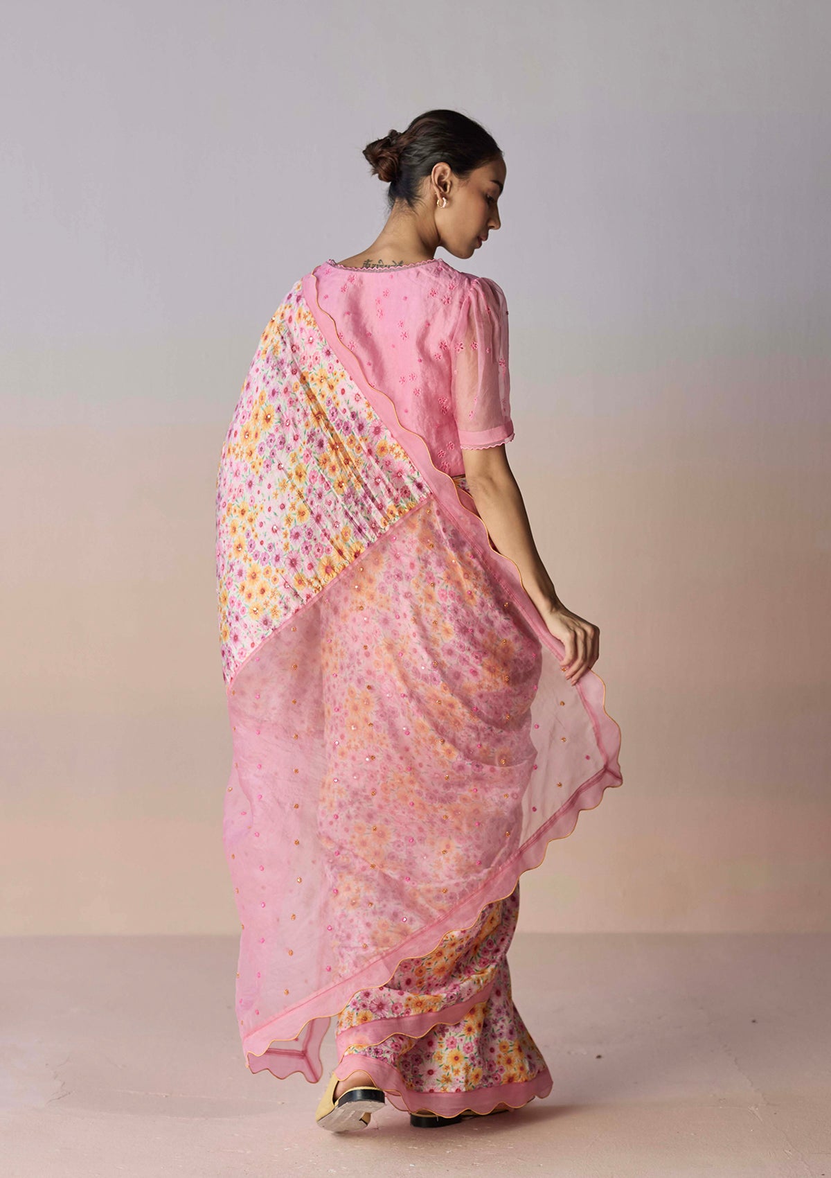 Wildflower Dawn Pink Saree