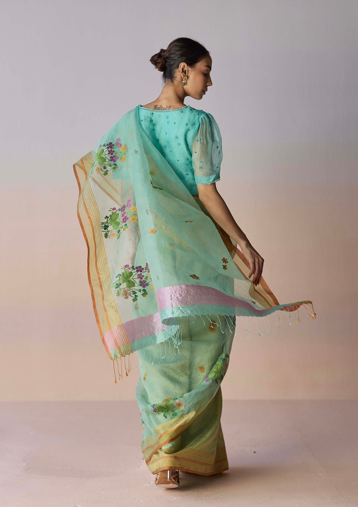 Earthsong Jamdani Saree