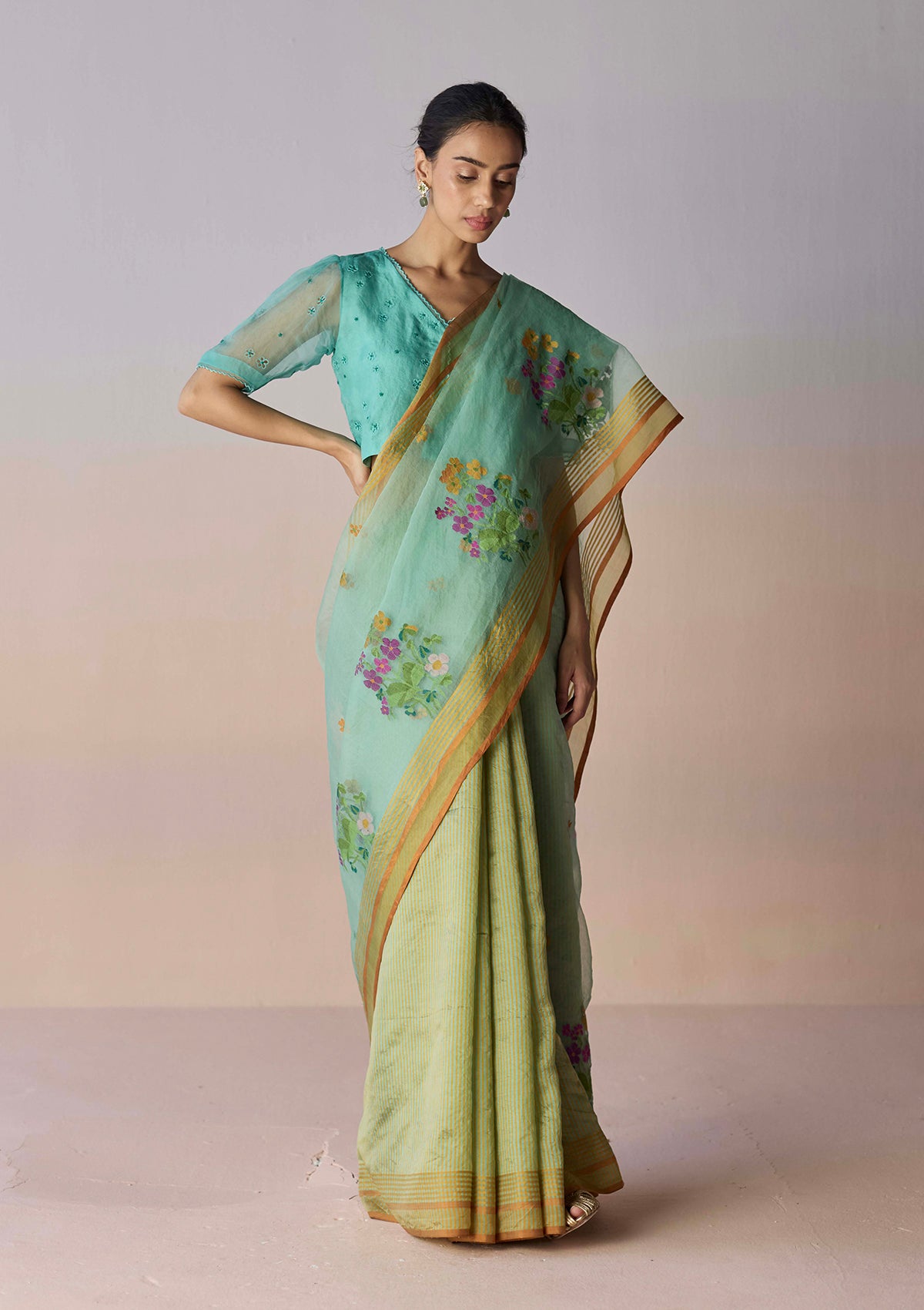 Earthsong Jamdani Saree