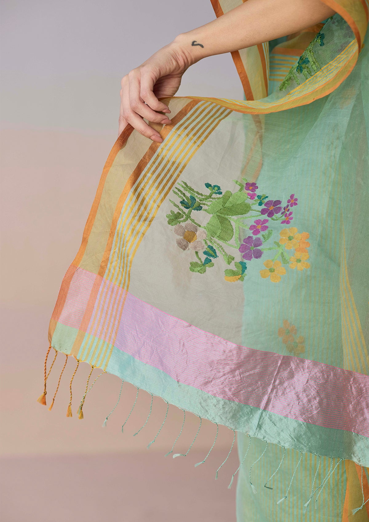 Earthsong Jamdani Saree