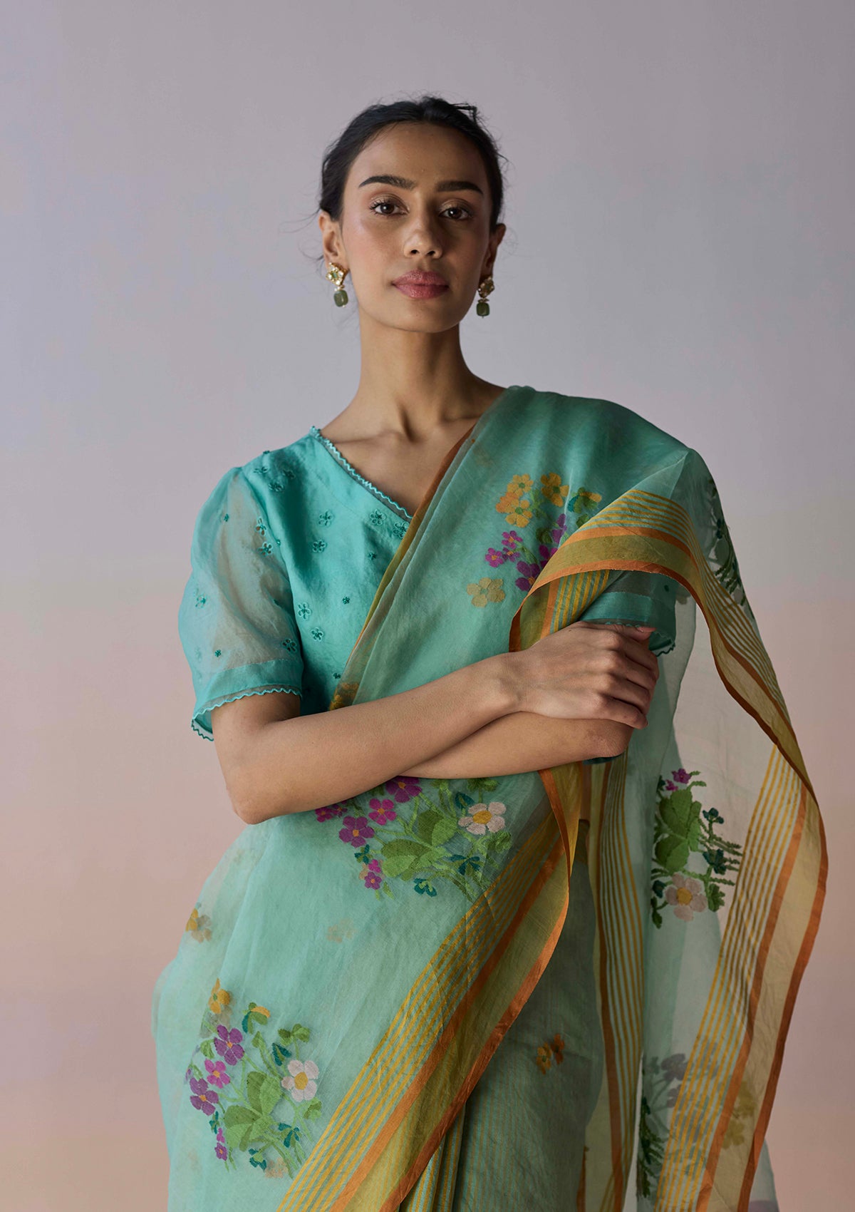Earthsong Jamdani Saree