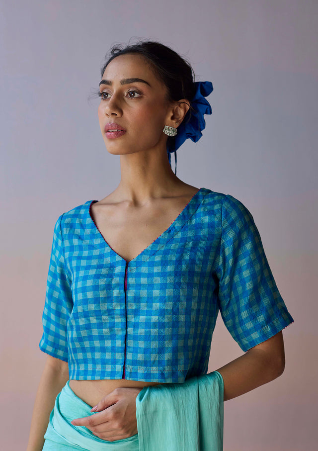 Checks Blouse Fabric