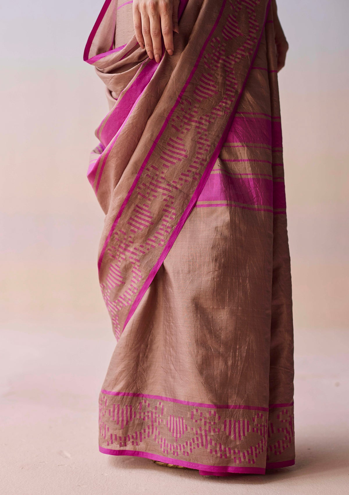 Blush Horizon Jamdani Saree