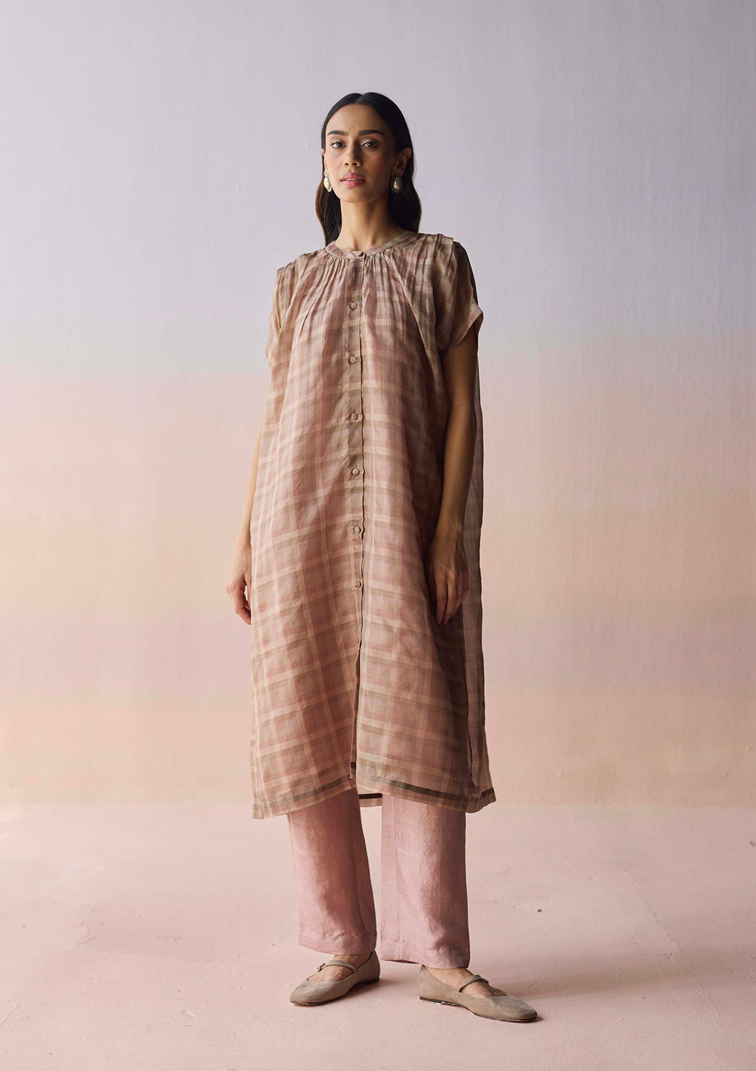 Rooted Brown Kurta Set