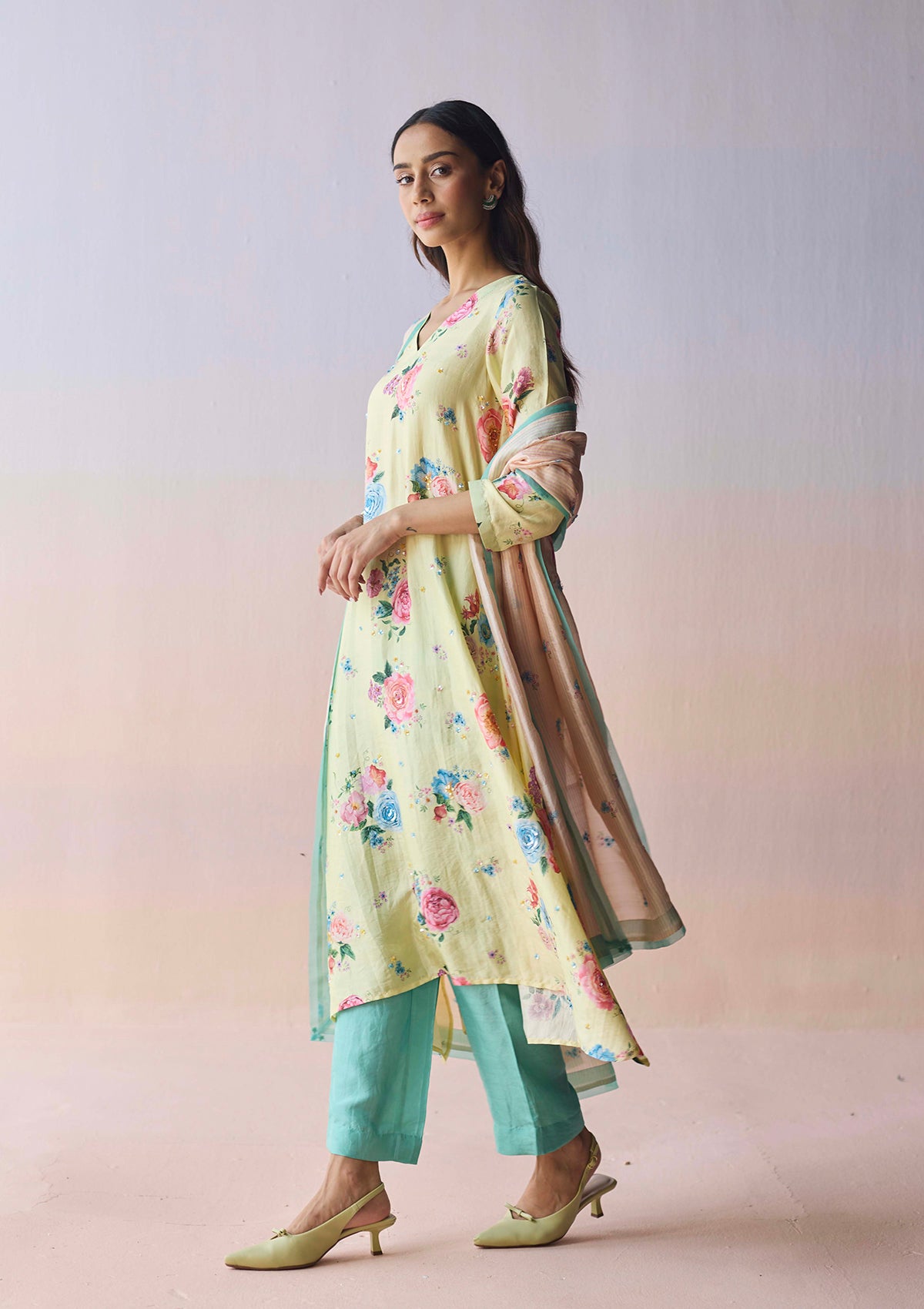 Kindred Petals Yellow Kurta Set