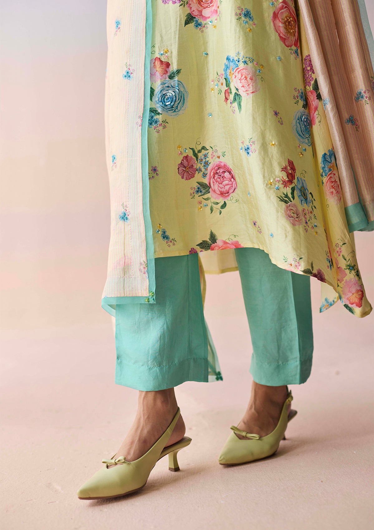 Kindred Petals Yellow Kurta Set