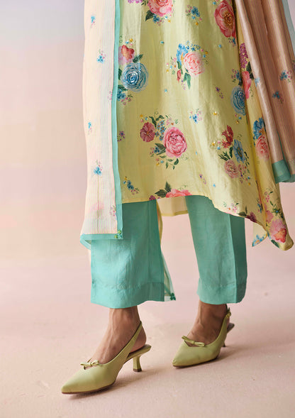 Kindred Petals Yellow Kurta Set