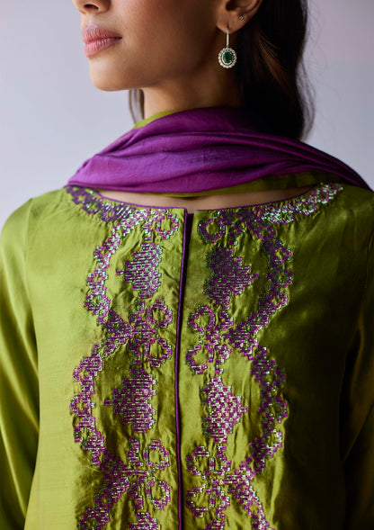 Riverstone Green Kurta Set