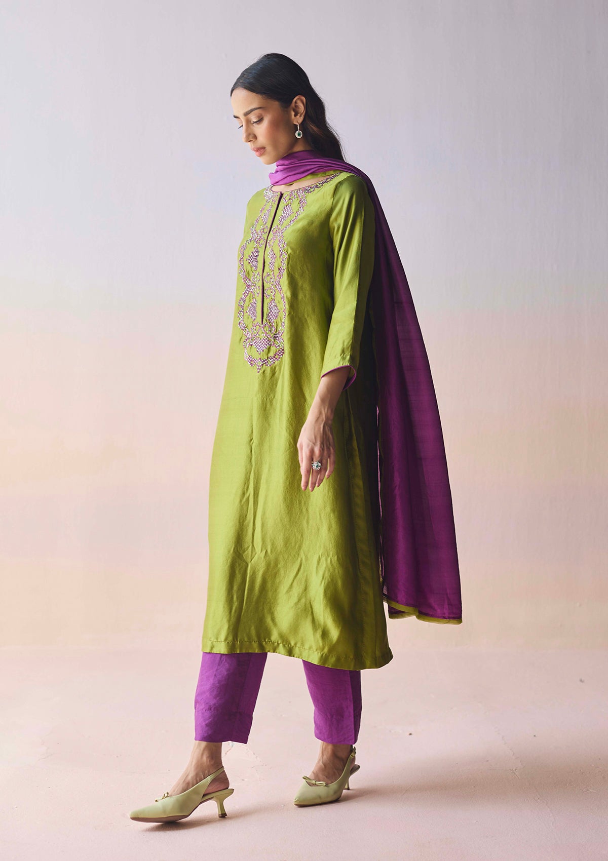 Riverstone Green Kurta Set