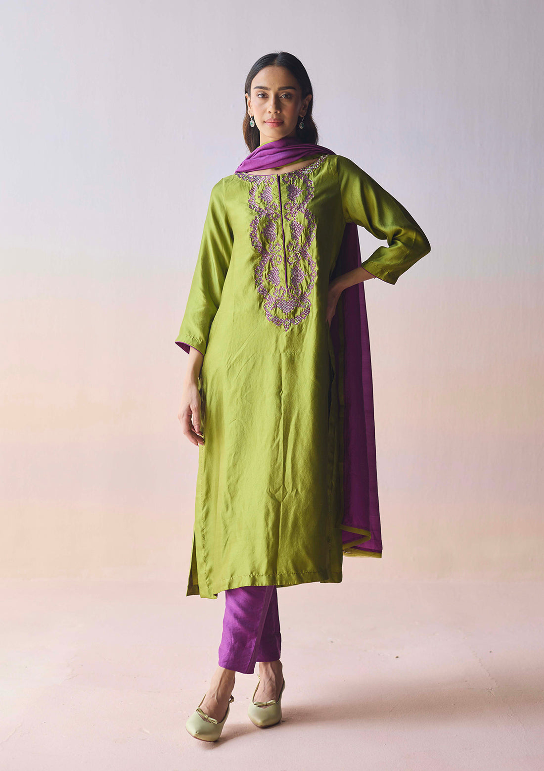 Riverstone Green Kurta Set