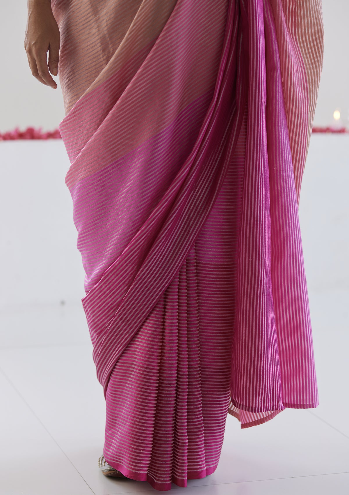 Silken Memoirs Striped Saree