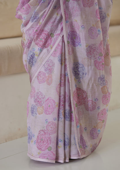 Soft Caress Pink Saree