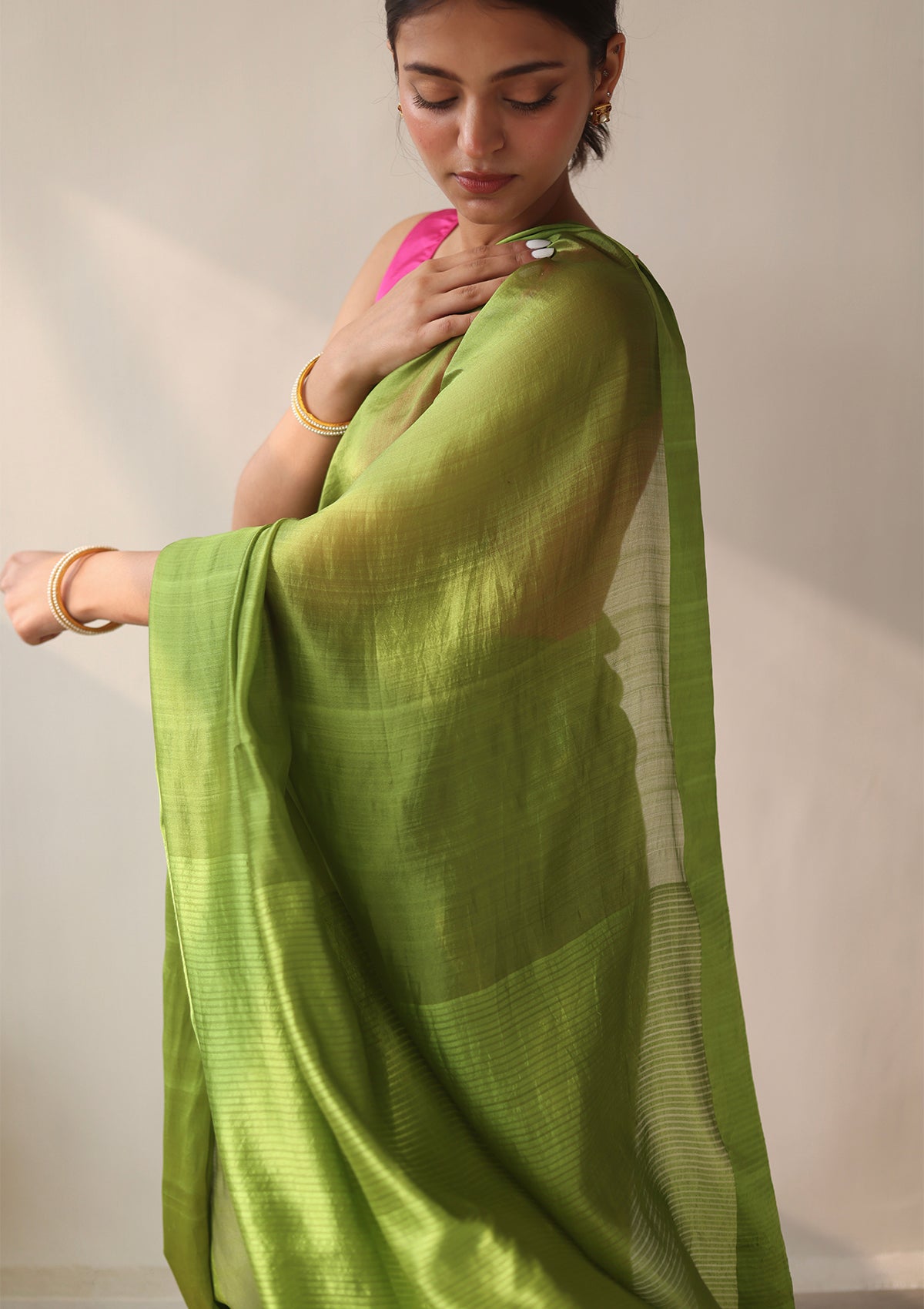 Infinite Grace Green Saree