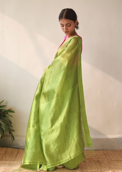 Infinite Grace Green Saree