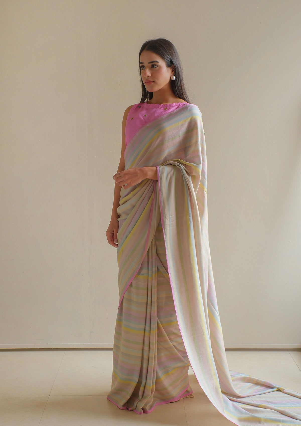 Zen Cocoon Beige Saree