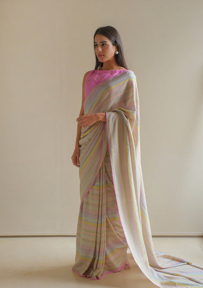 Zen Cocoon Beige Saree