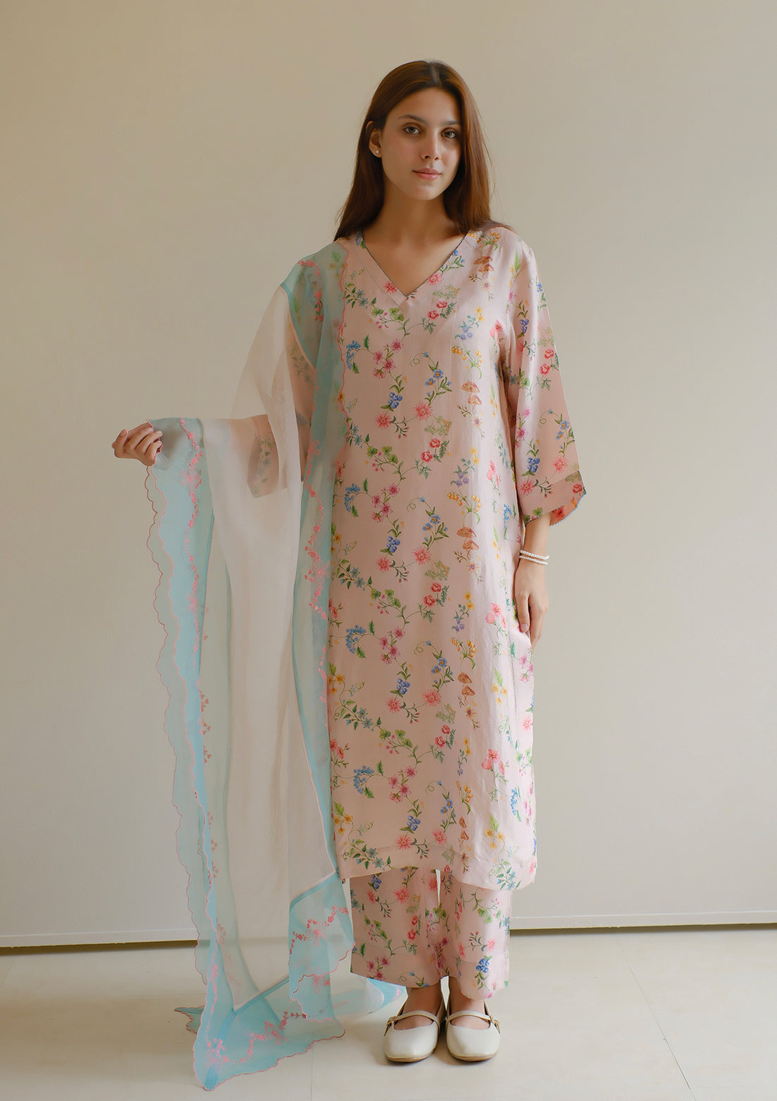 Forest Breeze Pink Kurta Set