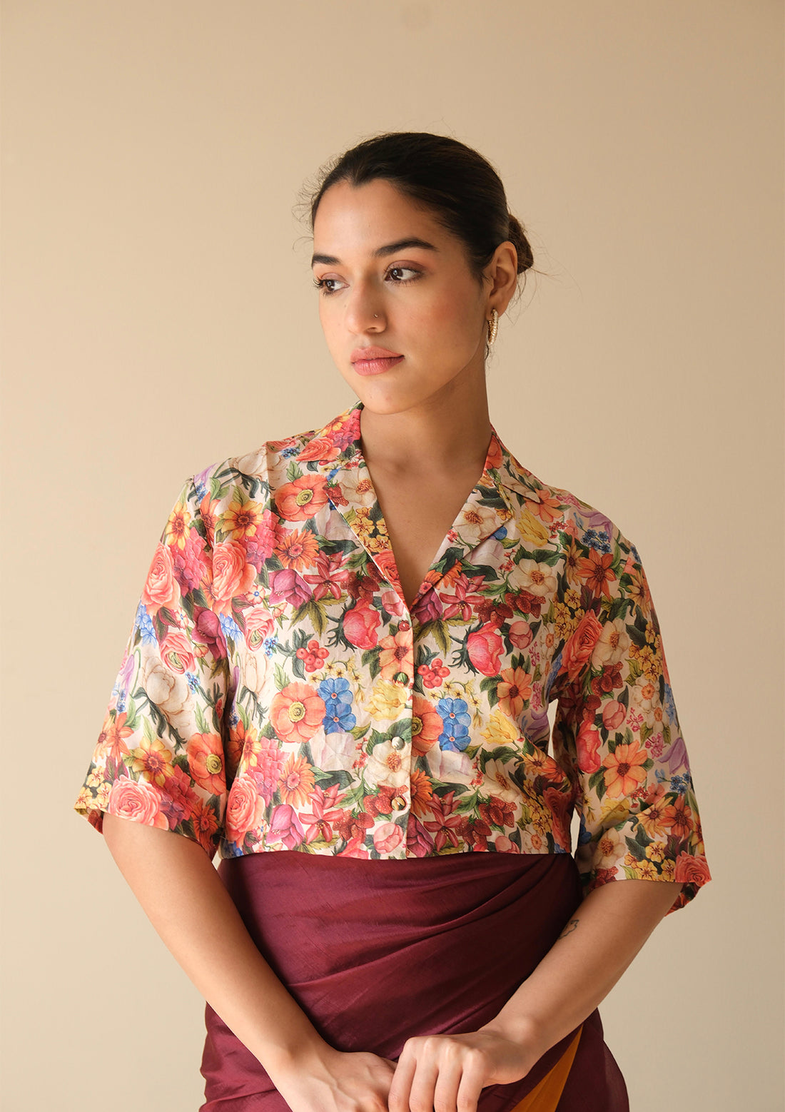 Enigma Beige Shirt Blouse