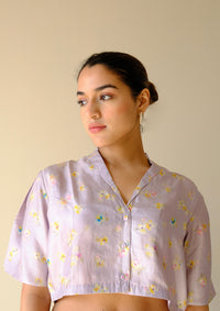 Sisterhood Sonnet Mauve Collar Blouse
