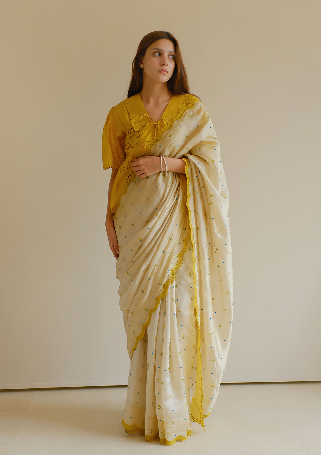 Love Note Beige Saree