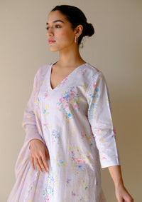 Bliss Mauve Pansy Kurta Set