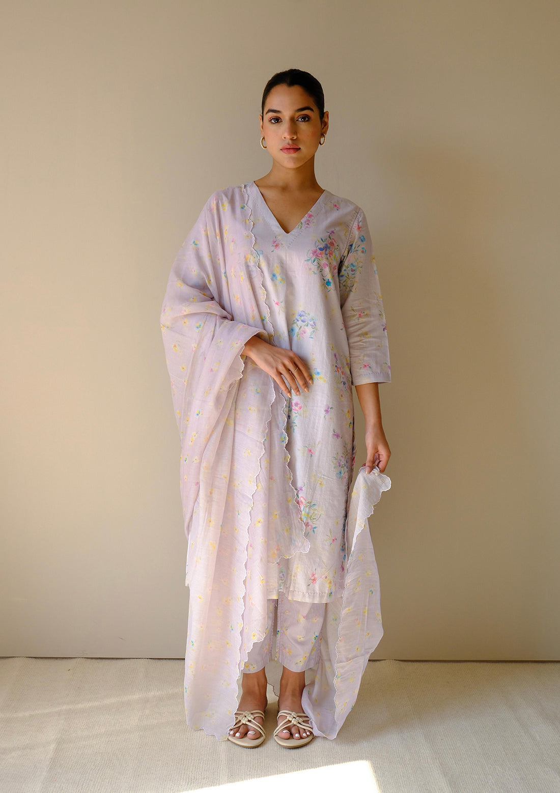 Bliss Mauve Pansy Kurta Set