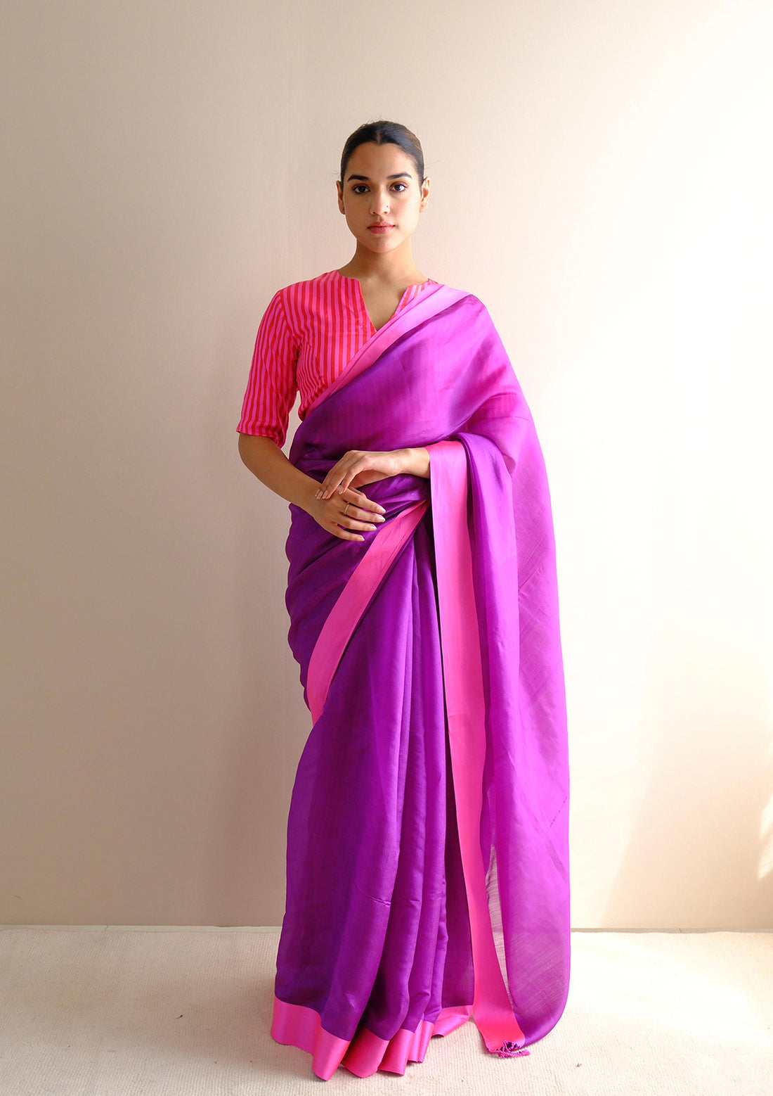 Serene Glow Violet Saree